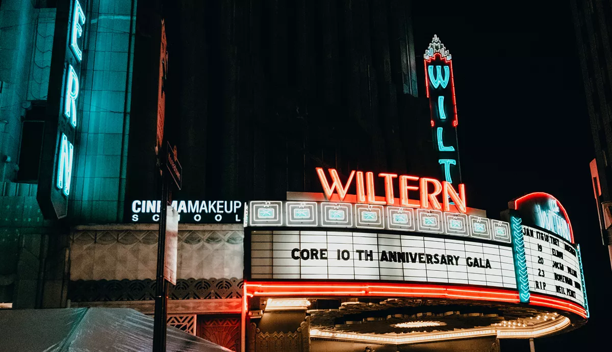 Wiltern theatre marquee sign